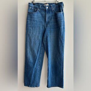 Madewell The Perfect Vintage Wide-Leg Jean, Medium Wash, Size 30